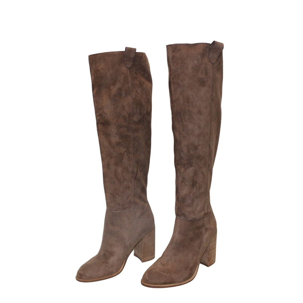 Vici Saint Slouch Boot Camel Knee High 8.5 Suede Block Heel - Picture 4 of 6